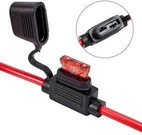 img 1 attached to Febrytold 10 Gauge Inline Fuse Holder - 2 Pack: Waterproof Pigtail Fuse Relay with 30AMP & 40AMP Blade Fuses - Ideal for Car, Truck, Boat, Motorcycle