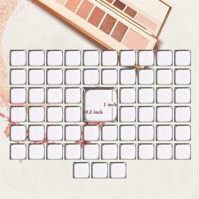 img 3 attached to 💄 60 Pack Square Metal Eyeshadow Pans - Empty Makeup Palette Pans for Blush, Lipstick Organizer, and Cosmetic Magnets Palette - 26 mm - Ideal for Makeup Eyeshadow Containers (60PCS)