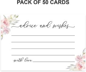 img 1 attached to 🌸 Multi-Purpose Wedding Advice Cards: 50 Floral 4x6 Wishing Well Cards for Bride and Groom, Ideal for Weddings, Showers, Baby Showers, and Graduations!