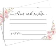 🌸 multi-purpose wedding advice cards: 50 floral 4x6 wishing well cards for bride and groom, ideal for weddings, showers, baby showers, and graduations! логотип