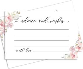 img 4 attached to 🌸 Multi-Purpose Wedding Advice Cards: 50 Floral 4x6 Wishing Well Cards for Bride and Groom, Ideal for Weddings, Showers, Baby Showers, and Graduations!