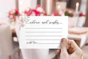 img 3 attached to 🌸 Multi-Purpose Wedding Advice Cards: 50 Floral 4x6 Wishing Well Cards for Bride and Groom, Ideal for Weddings, Showers, Baby Showers, and Graduations!
