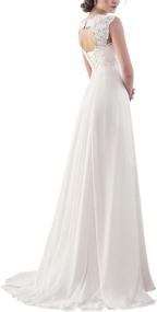 img 3 attached to 💍 Erosebridal Sleeveless Lace Chiffon Wedding Dress: A Stunning Bridal Gown