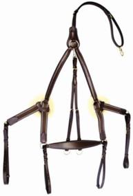 img 2 attached to 🐴 HDR Pro 5 Point Elastic Breastplate for Cob Horses - Oak Bark Finish