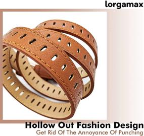 img 2 attached to Leather Lorgamax Hollow Design Black Women's Accessories