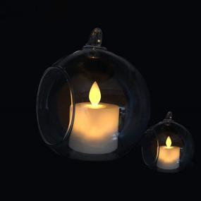 img 3 attached to 🕯️ Flameless Rechargeable Remote Control LED Tea Lights Votive Candles with Timer, Realistic Moving Wick, Battery Operated, Electric Fake Candle for Christmas, Wedding, Diwali Party Decorations