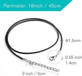 img 1 attached to 📿 TUPARKA 120 Pcs Black Waxed Necklace Cord with Clasp for Jewelry Making: Ideal for Necklaces, Bracelets