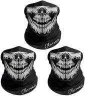 🏍️ ultimate protection: breathable seamless tube skull face mask with shade - windproof, dust-proof, perfect for motorcycling, hunting, fishing, and more! logo