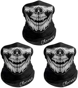 img 4 attached to 🏍️ Ultimate Protection: Breathable Seamless Tube Skull Face Mask with Shade - Windproof, Dust-proof, Perfect for Motorcycling, Hunting, Fishing, and More!