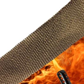 img 2 attached to 🏍️ HM&FC 2" x 50' Titanium Fiber Exhaust Wrap Roll for Motorcycle – High-Quality & Durable with 10 Stainless Zip Ties