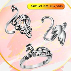 img 3 attached to 🧶 6 Piece Adjustable Knitting Crochet Loop Rings: Braided Knitting Accessories for Efficient Yarn Guiding & Finger Support - Perfect Thanksgiving Presents for Mothers & Grandmothers! (3 Styles: Silver)