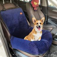 🐶 washable dog car seat bed: vinyl etchings pet booster seat for safe & comfortable travel with dogs under 40 pounds логотип