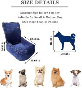 img 3 attached to 🐶 Washable Dog Car Seat Bed: Vinyl Etchings Pet Booster Seat for Safe & Comfortable Travel with Dogs under 40 Pounds