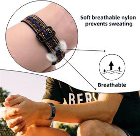 img 2 attached to Compatible Veezoom Bracelets for Fitbit Inspire 2/Inspire HR/Inspire - Adjustable Braided Elastic Bands with Stretchy Breathable Fabric Patterns - Soft Nylon Wristbands for Women and Men - Inspire Sport Strap Replacement