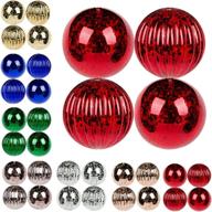 🎄 add festive charm to your christmas tree with sunshine christmas ball ornaments, 4-inch shatterproof retro mercury balls in red логотип