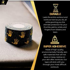 img 1 attached to 💪 Midas Hook Grip Tape - Durable 23 ft Long Tape for Ultimate Weight Lifting and Hand Protection