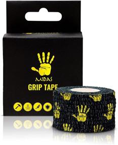 img 4 attached to 💪 Midas Hook Grip Tape - Durable 23 ft Long Tape for Ultimate Weight Lifting and Hand Protection