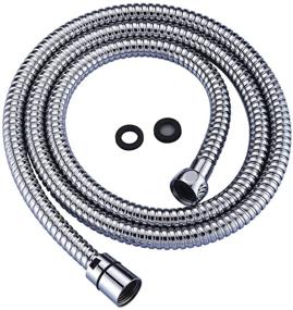 img 4 attached to Purelux Stainless Steel Shower Hose - 59 Inches Long, Universal Handheld Hose with Brass Fittings and Chrome Finish