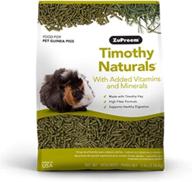 premium timothy naturals guinea pig food: made in usa, with added vitamins & minerals and timothy hay (3.5 or 5 lb) logo