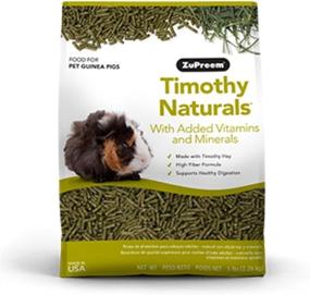 img 1 attached to Premium Timothy Naturals Guinea Pig Food: Made in USA, with Added Vitamins & Minerals and Timothy Hay (3.5 or 5 lb)