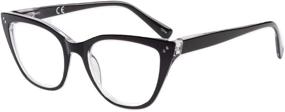 img 3 attached to 👓 In Style Eyes Stylish Large Reading Glasses: Classic Cateye Design in Black Color, Magnification 1.5x