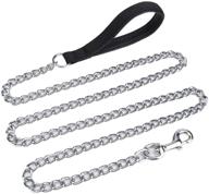 🐾 durable mogoko metal dog leash - chew proof pet leash chain for effective outdoor training with comfortable padded handle logo