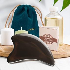 img 2 attached to Bian Stone Gua Sha Facial Tools: Deeply Nourish with Guasha Board Massage