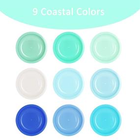 img 3 attached to 🍽️ Youngever 7.5 Inch Plastic Plates, Small Kid Size, Kids Plates, Toddler Plates, Snack Plates, Microwave & Dishwasher Safe, Set of 9 (Coastal Colors) - Enhanced SEO