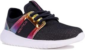 img 4 attached to Nautica Kids Lace Up Sneaker: Comfortable 👟 Running Shoes for Little and Big Boys and Girls
