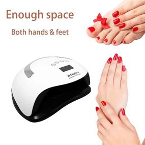 img 3 attached to 💅 ALINICE 168W UV LED Nail Lamp – Faster Nail Dryer for Gel Polish | 4 Timer Settings | Professional Portable Gel Lamp with Handle | Curing Lamp for Fingernail and Toenail | Auto Sensor Nail Machine (2021 NEWEST)