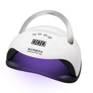 💅 alinice 168w uv led nail lamp – faster nail dryer for gel polish | 4 timer settings | professional portable gel lamp with handle | curing lamp for fingernail and toenail | auto sensor nail machine (2021 newest) logo