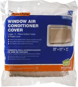 img 4 attached to 🪟 Frost King Large Indoor Quilted 2-Piece AC Cover - Fits 20"x28" Units - Beige