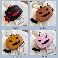 🎃 women's pumpkin crossbody bags - devil shoulder chain purse with drawstring bag, novelty design logo