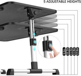 img 2 attached to 🛏️ Ultimate Laptop Bed Desk: Adjustable Height, Foldable Legs, Portable Stand | Writing, Drawing, Notebook, iPad | Wooden Table for Couch/Sofa - AONOR