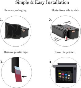 img 3 attached to 🖨️ Cartlee Set of 2 Black High Yield Laser Toner Cartridges for Dell C1660/C1660W/C1660cnw/1660/1660w/1660cnw 4G9HP Printers