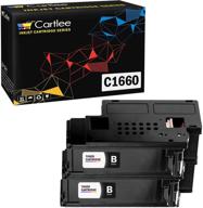 🖨️ cartlee set of 2 black high yield laser toner cartridges for dell c1660/c1660w/c1660cnw/1660/1660w/1660cnw 4g9hp printers logo