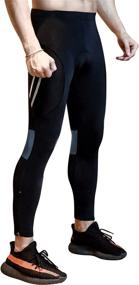 img 2 attached to 🚴 Legendfit Men's 4D Padded Cycling Tights: Compression Bike Pants with Pocket for Long Bicycle Riding - Ultimate Cycle Wear