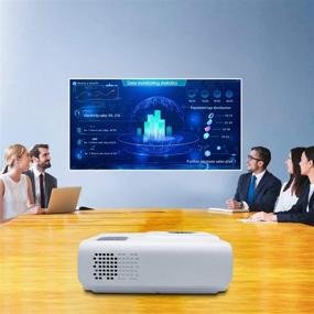 img 3 attached to 📽️ High-definition 1080P Home Mini Projector, Iolieo with 200'' Display and 50000-hour LED Life, Dual Speakers, Portable Projector Compatible with USB, HDMI, VGA, TF, PS4, Laptop, DVD
