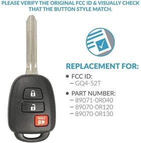img 1 attached to Keyless entry remote head key fob replacement for Toyota Rav4, Highlander, Tacoma - GQ4-52T 89071-0R040 by Keyless2Go
