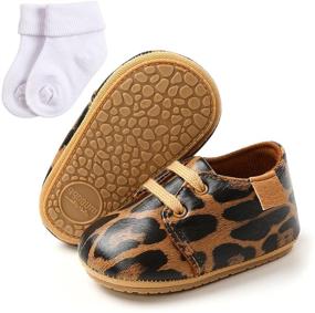 img 4 attached to Anti Slip Leather Sneakers Cartoon Moccasins Apparel & Accessories Baby Boys and Shoes