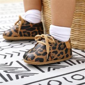 img 1 attached to Anti Slip Leather Sneakers Cartoon Moccasins Apparel & Accessories Baby Boys and Shoes