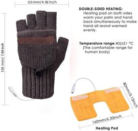img 2 attached to 🧤 Stay Warm and Connected: Mittens with Removable Double Sided Heating for Light Computer Accessories & Peripherals in USB Gadgets