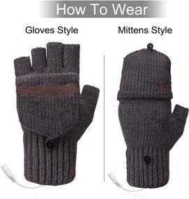 img 3 attached to 🧤 Stay Warm and Connected: Mittens with Removable Double Sided Heating for Light Computer Accessories & Peripherals in USB Gadgets