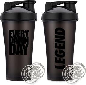 img 3 attached to 🍹 Hydra Cup - 6 Pack Shaker Bottle & Water Bottle Pack with Timed Markers - Max Value Blender Pack, Protein Shaker Cups & More!