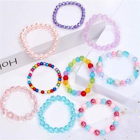 img 2 attached to 🌈 Lorfancy Bracelets Rainbow: Stylish Stretchy Friendship Accessories