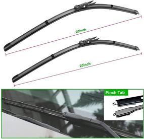 img 2 attached to 🚗 Original Equipment Replacement Wiper Blades for 2008-2012 Ford Escape - Set of 2 (20"/20")