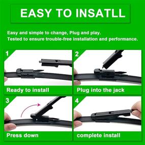 img 1 attached to 🚗 Original Equipment Replacement Wiper Blades for 2008-2012 Ford Escape - Set of 2 (20"/20")