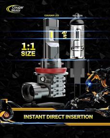 img 3 attached to 💡 Cougar Motor 9005+H11 LED Bulb, 10000LM Noiseless 6500K Cool White Combo (2 sets) All-in-One Conversion Kit for Direct Halogen Replacement, Easy Installation