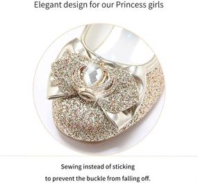 img 2 attached to Stylish STELLE Glitter Princess Wedding Toddler Girls' Shoes and Flats - Perfect for Special Occasions!