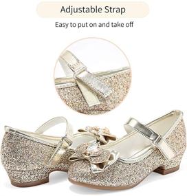img 1 attached to Stylish STELLE Glitter Princess Wedding Toddler Girls' Shoes and Flats - Perfect for Special Occasions!